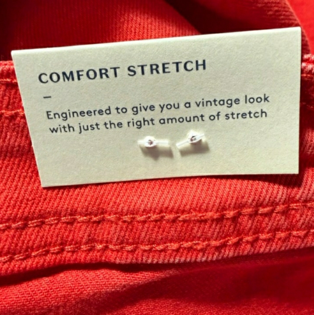 Universal Thread Coral Red High Rise Sailor Wide Leg Ankle Jeans Multi sizes NWT - Picture 12 of 16